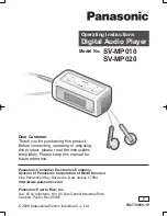 Preview for 1 page of Panasonic MP010W - Digital Player - Flash 1 GB Operating Instructions Manual