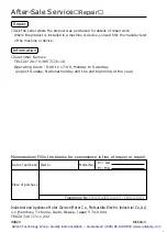 Предварительный просмотр 182 страницы Panasonic MSDA043A1A Operating Manual