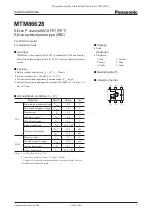 Preview for 1 page of Panasonic MTM86628 Specification Sheet