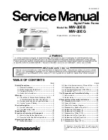 Panasonic MW-20EB Service Manual preview