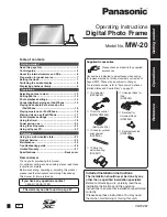 Panasonic MW20 - DIGITAL PHOTO FRAME Operating Instructions Manual preview