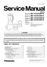 Panasonic MX-101SP2WTB Service Manual предпросмотр