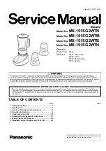 Panasonic MX-151SG2WTB Service Manual preview