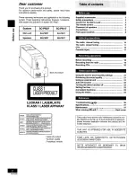 Preview for 2 page of Panasonic MX-AC210 Operating Instructions Manual