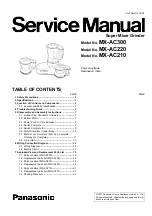 Предварительный просмотр 1 страницы Panasonic MX-AC210 Service Manual