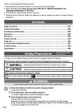 Предварительный просмотр 3 страницы Panasonic MX-EX1081 Operating Instructions Manual