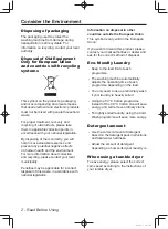 Preview for 2 page of Panasonic NA-106VC Operating Instructions & Installation Instructions