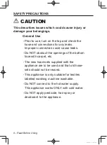 Preview for 8 page of Panasonic NA-106VC Operating Instructions & Installation Instructions