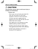 Preview for 8 page of Panasonic NA-106VC5 Operating Instructions & Installation Instructions