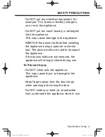 Preview for 9 page of Panasonic NA-106VC5 Operating Instructions & Installation Instructions