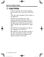 Preview for 10 page of Panasonic NA-106VC5 Operating Instructions & Installation Instructions