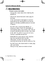 Предварительный просмотр 6 страницы Panasonic NA-106VC6 Operating Instructions & Installation Instructions