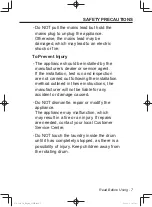 Предварительный просмотр 7 страницы Panasonic NA-106VC6 Operating Instructions & Installation Instructions