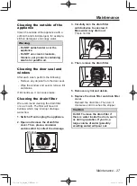 Предварительный просмотр 27 страницы Panasonic NA-106VC6 Operating Instructions & Installation Instructions