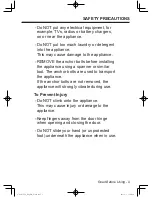 Preview for 9 page of Panasonic NA-107VC5 Operating Instructions & Installation Instructions