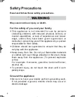 Предварительный просмотр 4 страницы Panasonic NA-120VX6 Operating & Installation Instructions Manual