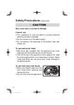 Предварительный просмотр 6 страницы Panasonic NA-120VX7 Operating & Installation Instructions Manual