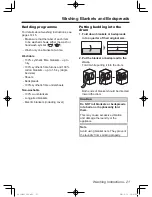 Предварительный просмотр 21 страницы Panasonic NA-127VB3 Operating Instructions & Installation Instructions