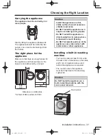 Предварительный просмотр 31 страницы Panasonic NA-127VB3 Operating Instructions & Installation Instructions