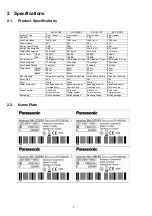 Preview for 4 page of Panasonic NA-127VB3WRU Service Manual