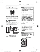 Предварительный просмотр 31 страницы Panasonic NA-127VB4 Operating Instructions & Installation Instructions