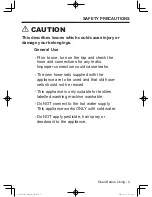 Preview for 9 page of Panasonic NA-127VB5 Operating Instructions & Installation Instructions