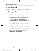 Preview for 8 page of Panasonic NA - 127VB6 Operating Instructions & Installation Instructions