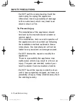 Preview for 8 page of Panasonic NA-127VC5 Operating Instructions & Installation Instructions