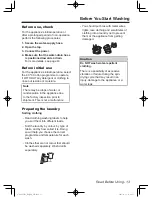 Preview for 13 page of Panasonic NA-127VC5 Operating Instructions & Installation Instructions