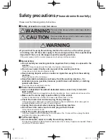 Предварительный просмотр 5 страницы Panasonic NA-128VA2 Operating Instructions & Installation Instructions