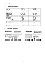 Preview for 3 page of Panasonic NA-128VB6WSR Service Manual