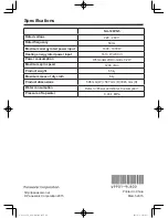 Preview for 40 page of Panasonic NA-128VG5 Operating Instructions & Installation Instructions