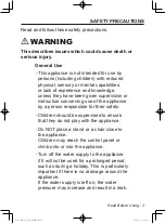 Preview for 3 page of Panasonic NA-128VG5WAU Operating Instructions & Installation Instructions