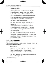 Preview for 6 page of Panasonic NA-128VG5WAU Operating Instructions & Installation Instructions