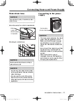 Preview for 13 page of Panasonic NA-128VG5WAU Operating Instructions & Installation Instructions