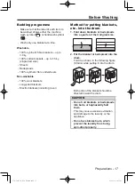 Preview for 17 page of Panasonic NA-128VG5WAU Operating Instructions & Installation Instructions