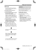 Preview for 25 page of Panasonic NA-128VG5WAU Operating Instructions & Installation Instructions