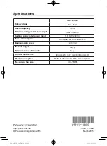 Preview for 40 page of Panasonic NA-128VG5WAU Operating Instructions & Installation Instructions