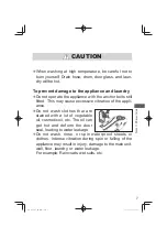 Предварительный просмотр 7 страницы Panasonic NA-128VG7 Operating & Installation Instructions Manual