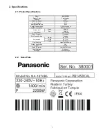 Preview for 3 page of Panasonic NA-147VB6WDE Service Manual