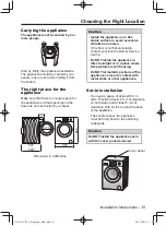 Предварительный просмотр 35 страницы Panasonic NA-147VR1 Operating & Installation Instructions Manual