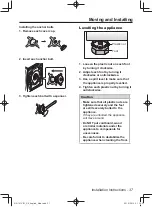 Предварительный просмотр 37 страницы Panasonic NA-147VR1 Operating & Installation Instructions Manual