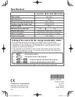 Preview for 44 page of Panasonic NA-148VG4 Operating Instructions & Installation Instructions