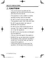 Предварительный просмотр 8 страницы Panasonic NA-168VG4 Operating Instructions & Installation Instructions