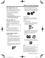 Предварительный просмотр 11 страницы Panasonic NA-168VG4 Operating Instructions & Installation Instructions