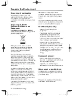 Preview for 2 page of Panasonic NA-168VX3 Operating Instructions & Installation Instructions