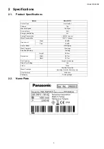 Preview for 3 page of Panasonic NA-A47VC5WDE Service Manual