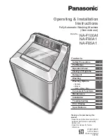 Panasonic NA-F100A1 Operating & Installation Instructions Manual preview