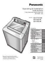 Preview for 1 page of Panasonic NA-F100A4 Operating & Installation Instructions Manual