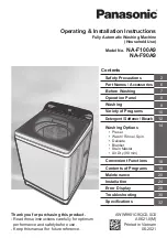 Preview for 1 page of Panasonic NA-F100A9 Operating & Installation Instructions Manual